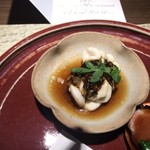 クロモリ - 石巻の蕩ける白子。 野田鴨は味が濃くて美味しく、ブラッドオレンジのソースが絶品。
                                