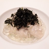 エディション・コウジ シモムラ - 「牡蠣の燻製　青海苔のムース　有明乾燥海苔をかけて」