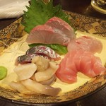 金町製麺 - 刺身盛り合わせ