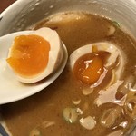 麺屋 たち花 - 味玉つけ麺(大)＠990円の味玉
