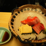 瓢斗 - お造り：金目鯛、鮪、生湯葉、妻一式、山葵