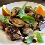 ナガタ店 - 鶏もも肉と里芋のバルサミコソース掛け、オレンジを添えて