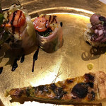 IZUMI DINING - 【 前菜盛り合わせ 】
      キッシュ美味しい♪イイダコのポテトサラダ上品なお味で最高でした！！