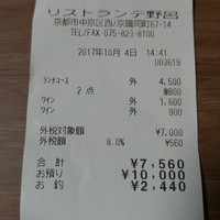 リストランテ野呂 - 