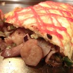 おうさか苑 - 「ミックス卵ロール」：中からえびやいか・豚肉がゴロゴロッと♪