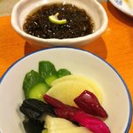 お酒・お惣菜・和食 竜田屋 - H.23.11.02.夜 沖縄もずく+漬物盛り合わせ