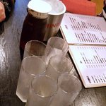 口福餃子 - 眞露のボトルを入れてウーロンハイを作りましょう