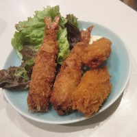 室町 三谷屋 - 海老と牡蠣フライ＋追加