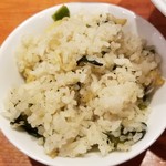 麺屋 六感堂 - アサリとワカメの炊き込みご飯