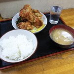 男の厨房 - 唐揚げ定食 ランチタイムは700円ですH31 2