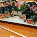 かぶと - 明太子と鉄火半分