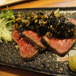 鉄板焼 屯 - 牛のたたき