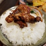 定食堂 金剛石 - 仔羊の生姜焼きオンザライス
