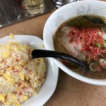 てんこもりラーメン - ♪限定Ｂ(桜エビチャーハン+海老風味ラーメン)¥860