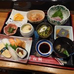 鮨桜鯛 - 備前定食（1100円）2019年2月