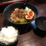 麺喰屋 Senmi - ★激辛汁なし坦々麺（880円）半熟玉子（100円）ライス（100円）★