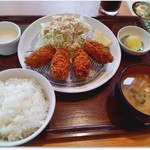 満天食堂 - かきフライ定食　750円