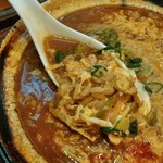 EXPASA御在所（下り線）「山本屋本店」 - 具材は、葱+油揚げに溶き卵とじ