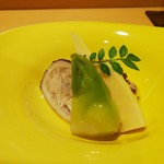 小料理 曾根 - 季節の前菜～飯蛸の旨煮、つぼみ菜、筍