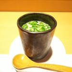 Koryouri Sone - 初物生のあおさ、あご出汁の茶碗蒸し