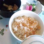 葛城 北の丸 - 桜えびご飯と漬け物