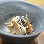 傳 - 茸とチョコのデザート