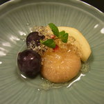 海石榴 - 無花果のコンポート、ラフランス、巨峰