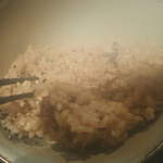 菜菜cafe - 玄米ごはん　小豆入りで柔らかに炊き上がってるミャ