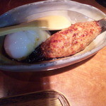 銀座 比内や - つくね温泉玉子