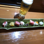 えん - 刺し身の盛り合わせ(^^)盛り込みがキレイ(^^)