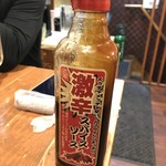 とん彩や - 豚カツは激辛スパイスソースでいただきます(汗)