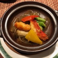 中国レストラン 蘇州 - 蟹肉と季節野菜のナッツソース炒め