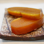 寿司栄 - 2019/2/9  カラスミ 大吟醸漬け込みとブランデー漬け込み