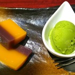 寧寧家 栃木店 - 和プレート(マンゴーと紫芋のようかん、抹茶アイス)