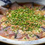Fresh fish with sesame soy sauce