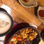 韓国料理ウマゴン - チーズダッカルビと生マッコリ