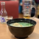 スシロー - 濃厚ほたて白湯ラーメン 煮卵入り 430円。