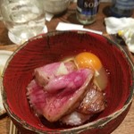 鳥茂 - 牛炙り飯