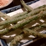 蕎麦・酒・料理　壱 - いんげんの天ぷら