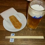 媛 故郷味の旅 - 生ビールとお通しのじゃこ天