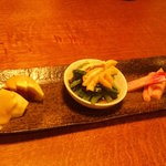 蕎麦ひら井 - 酒の肴3種盛り