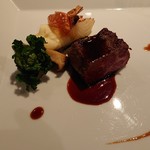 サロマ湖鶴雅リゾート - 道産和牛ステーキ  津別ドリームファームの温野菜添え