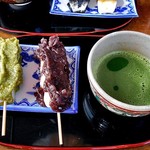 だんご本舗 たかはし - 抹茶だんごセット（ずんだ・つぶあん）