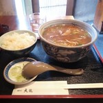 Kisoba Tenryuu - カレー南蛮蕎麦と半ライス900円