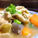 仁の字 - もつ煮は冬季限定メニューです。