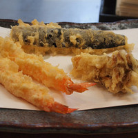 てんぷら天松 日本橋店 - 【ランチ】 　天ぷら定食 \920 エビ二本、ナス、マイタケ