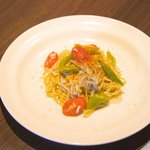 ITALIAN BAR diario - シラスと万願寺唐辛子の手打ちパスタ