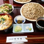 Misakiya - カツ丼セット ご飯とそば大盛 ￥1100