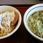 山田うどん - カツ丼 セット(温そば)