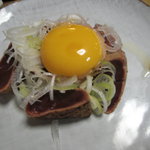 もつ焼 信 - お山の大将　炙りレバー１